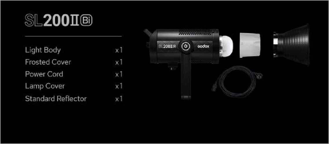 Đèn led Godox SL200 II Bi Color 2800K-6500K Hàng Chính Hãng