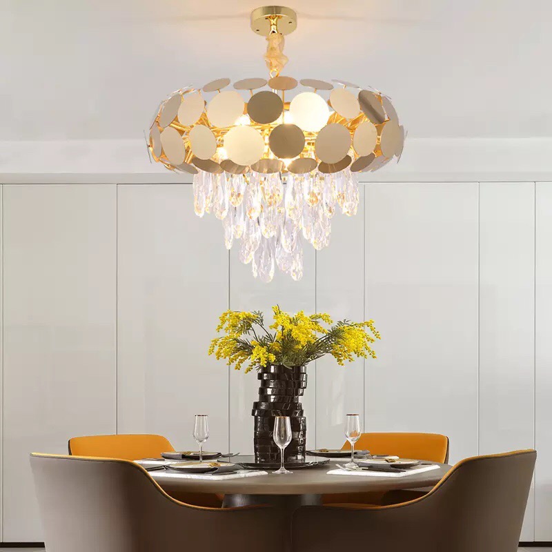 Đèn chùm pha lê cao cấp thiết kế sang trọng trang trí phòng khách, nhà hàng, khách sạn, quán cafe CFL 8047