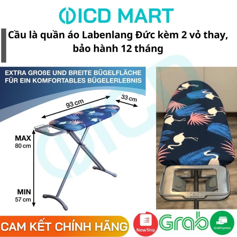 Cầu là ủi quần áo Leben Lang LBB363 hàng siêu bền-Nhập khẩu Đức -Kèm bộ 2 vỏ 2 họa tiết