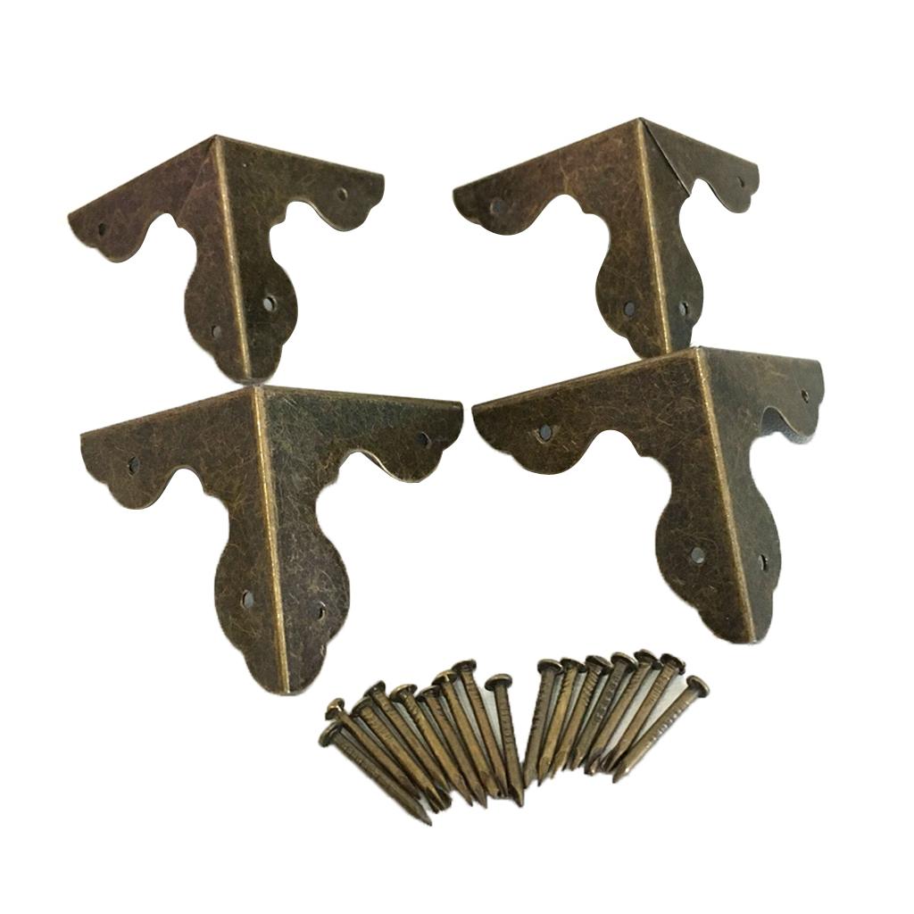 4pcs Decorative Vintage Jewelry Gift Box Corner Edge Guards Protectors Cover