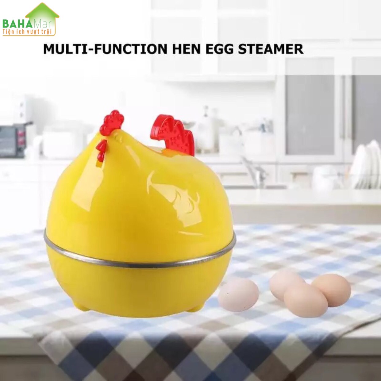 NỒI HÌNH GÀ MÁI HẤP TRỨNG KIỂM SOÁT NHIỆT ĐỘ TỰ ĐỘNG TẮT KHI CHÍN "BAHAMAR" luộc hấp trứng nhanh gọn an toàn