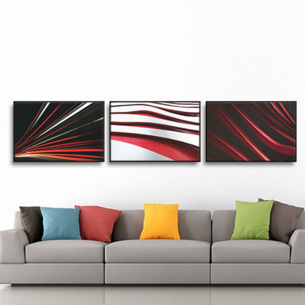 Bộ 3 Tranh Canvas Không Viền Treo Tường Hiện Đại W525