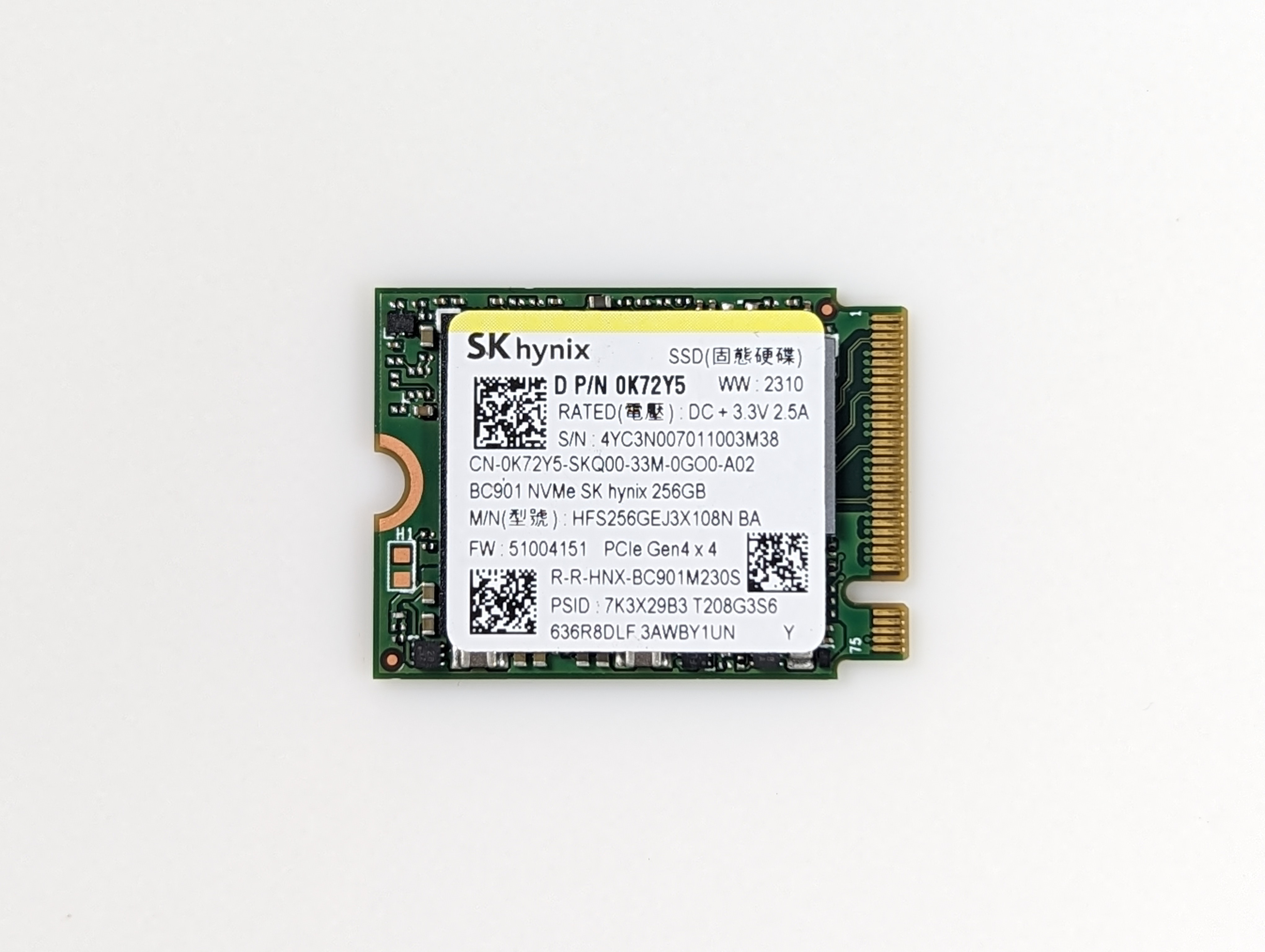 Ổ Cứng SSD SK hynix BC901 256GB 2230 M2 NVMe Gen3x 4 - Hàng Nhập Khẩu