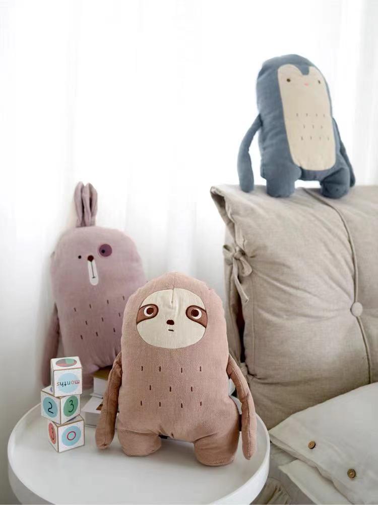 Bắc Âu Động Vật Thỏ Gấu Vỏ Gối Đệm Cho Bé Gái Dành Cho Trẻ Em Bé Plushed Vỏ Gối Đệm Cho Bé Phòng Mầm Non Trang Trí