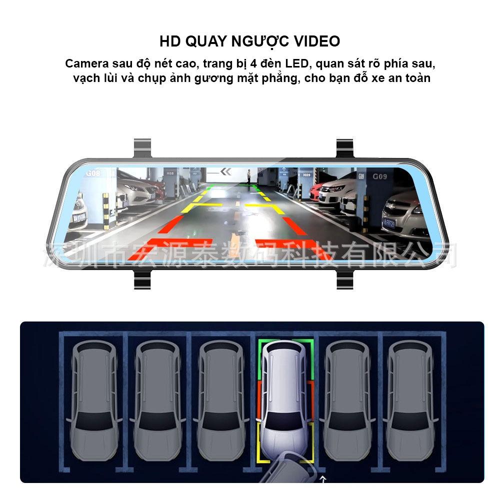 Camera hành trình gương kết nối điện thoại X10 plus