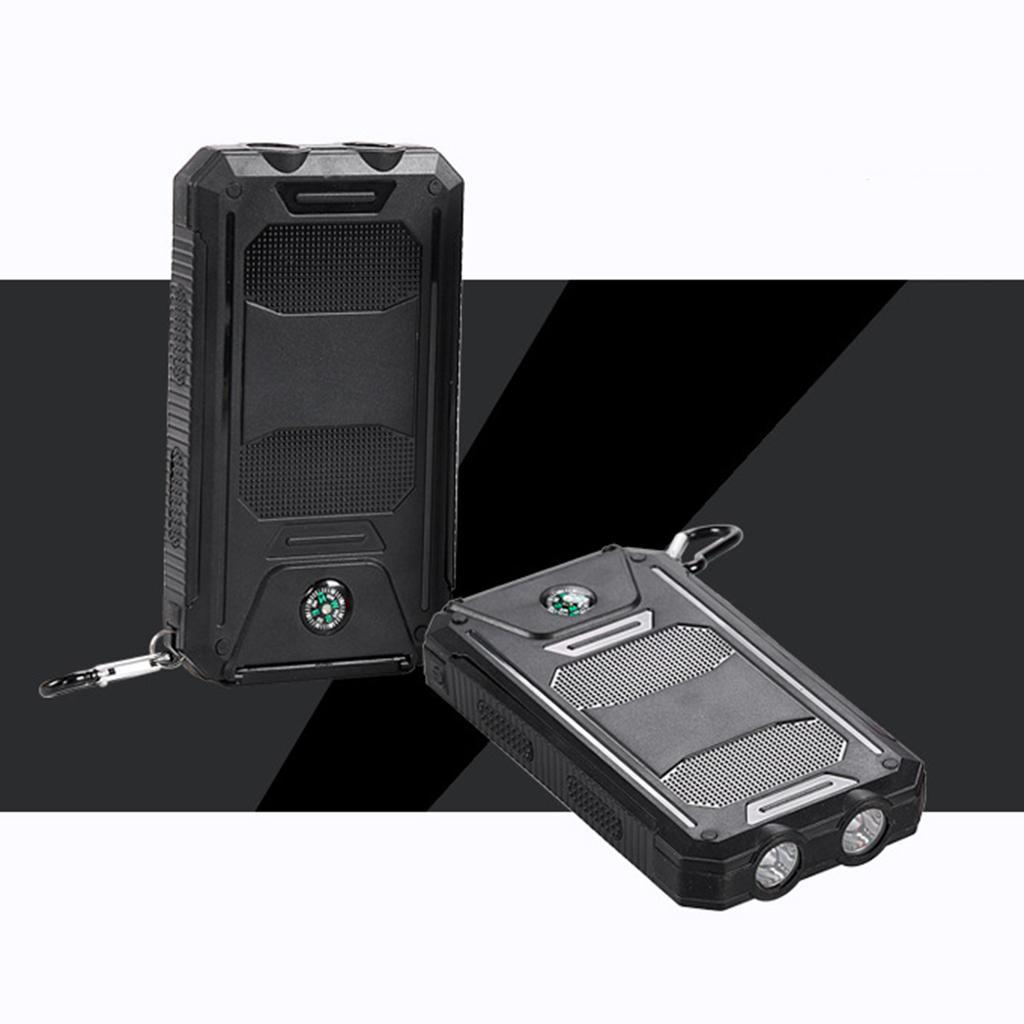 10000mAh Dual USB Portable Solar Power Bank LED Charger