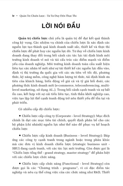 Sách Quản Trị Chiến Lược Từ Tư Duy Đến Thực Thi