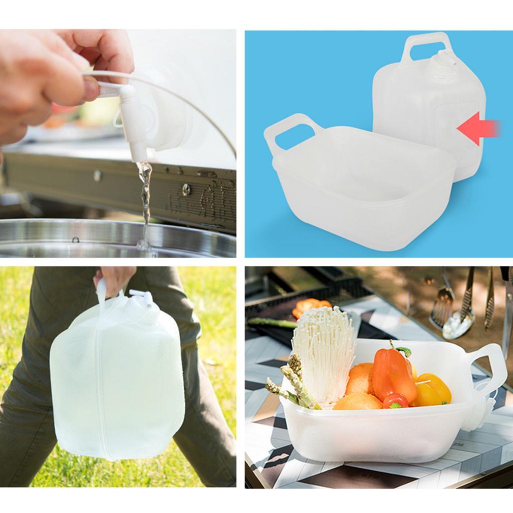 10L Collapsible Water Container for Backpacking,Water Storage Container Water Carrier - Clear