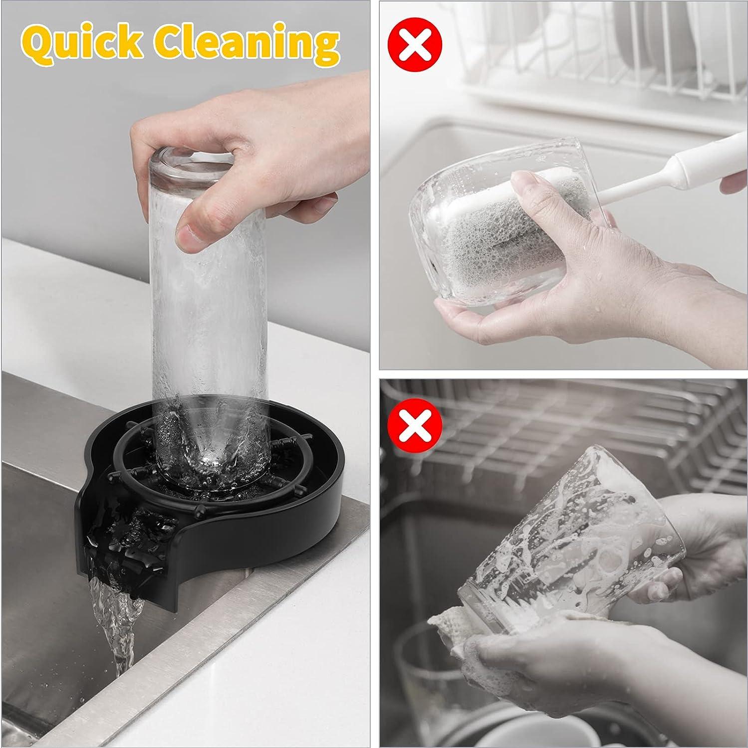 Máy rửa kính bồn rửa nhà bếp, Máy rửa chai vòi Home Bar, Máy rửa cốc tự động với phản lực đa góc cho phụ kiện bồn rửa nhà bếp