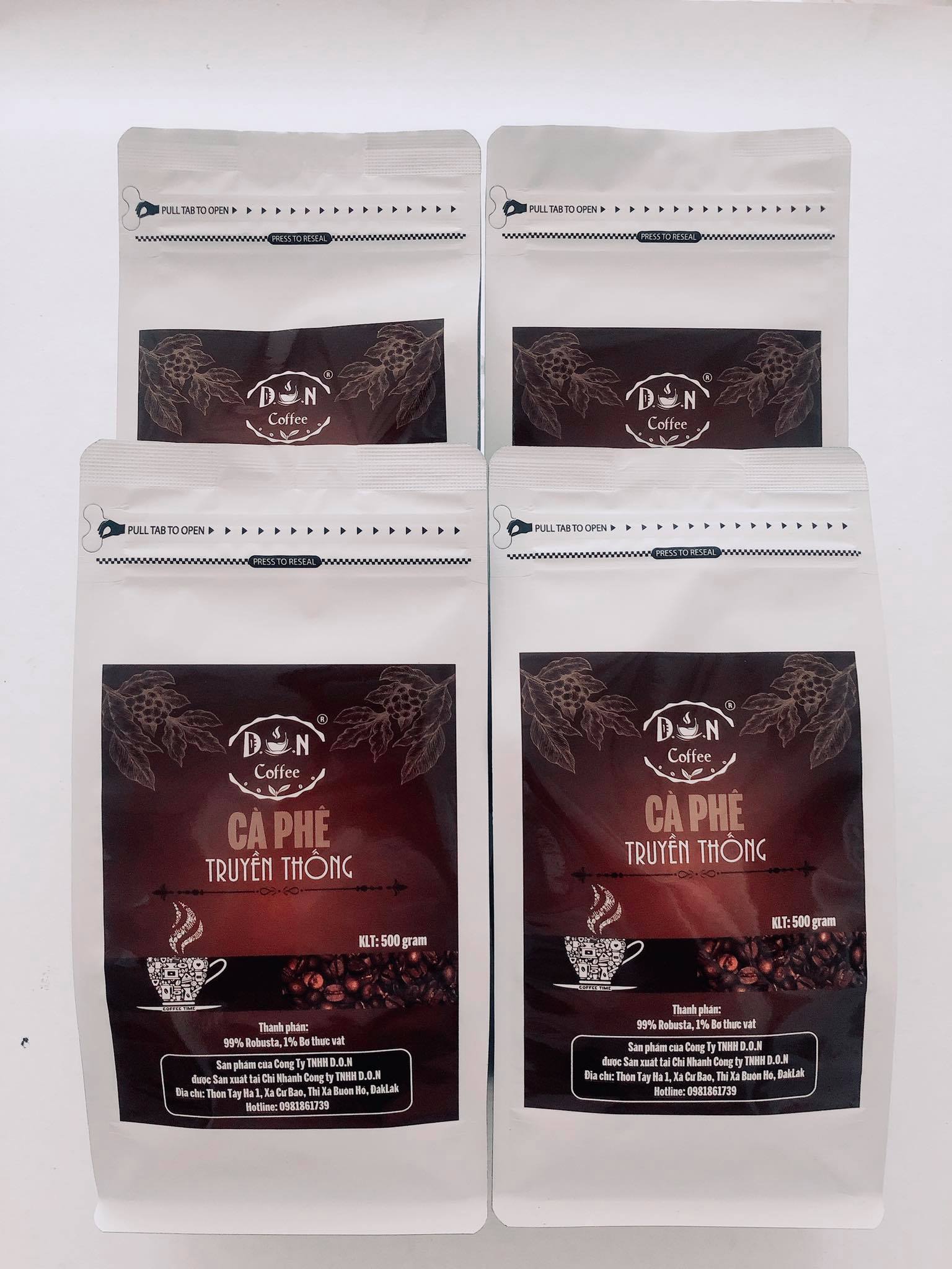 CÀ PHÊ RANG XAY D.O.N COFFEE TRUYỀN THỐNG  500gram (Bột)