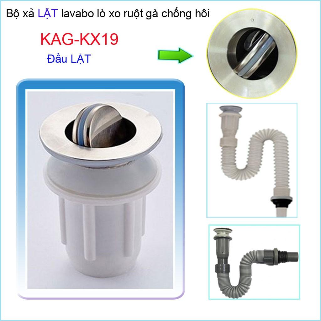 Bộ xả lavabo KAG-KX19 xả lật , xả ruột gà ống nhựa mềm chậu lavabo rửa mặt thoát nhanh giá tốt sử dụng tốt