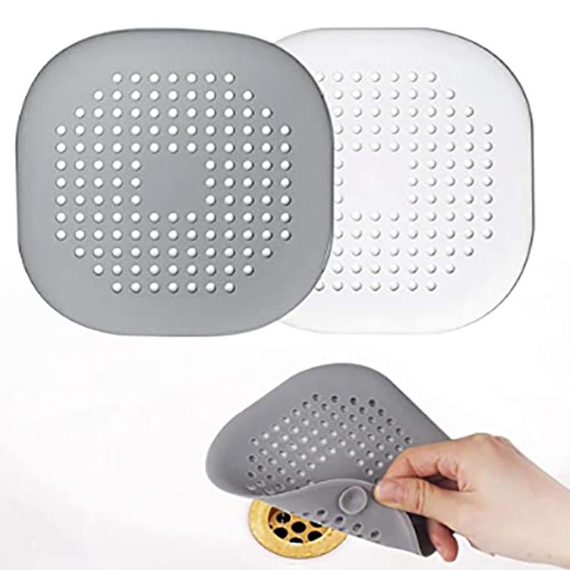 Miếng lọc bảo vệ cho lỗ thoát nước nhà bếp/nhà tắm bằng silicon có cốc hút có thể lọc tóc tiện lợi