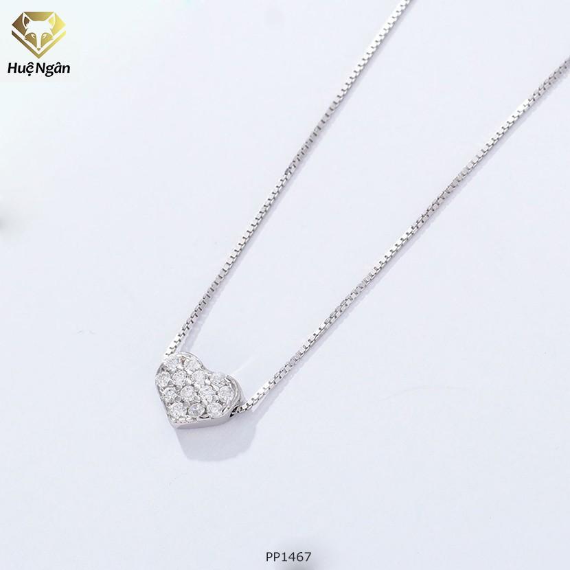 Dây chuyền bạc 925 Huệ Ngân - Tim xinh đính đá PP1467 P2