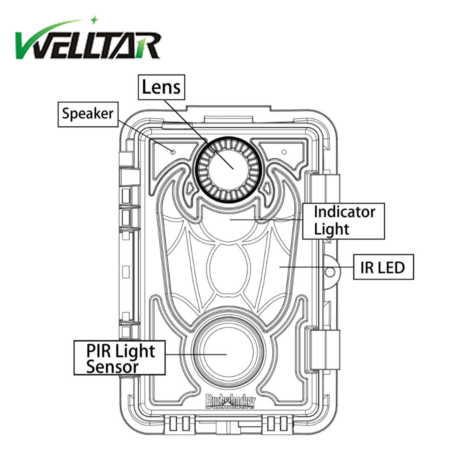 Welltar 12MP CMOS Sensor Camera động vật hoang dã tốt nhất Camera chụp ảnh trò chơi tự nhiên được bán