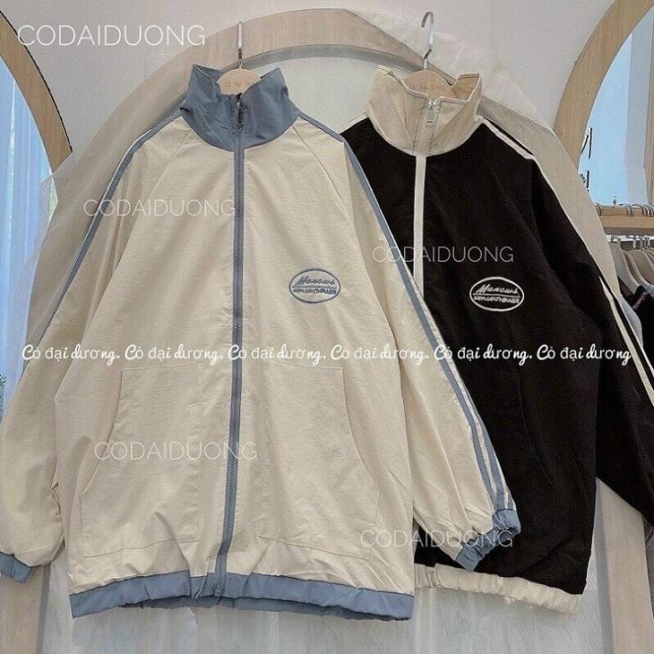 Áo Khoác Dù Gió Nam Nữ Kiểu Bomber Form Rộng , Áo Khoác Gió Unisex Vải Mịn