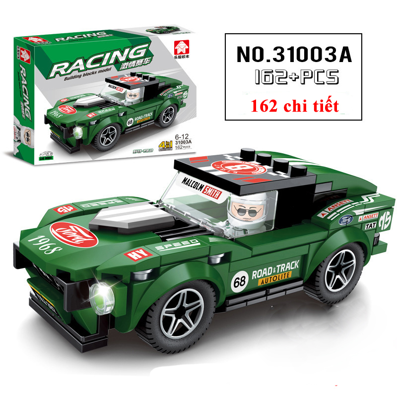 Bộ đồ chơi xếp hình xe đua ô tô KAVY model 31003 và 31005 hơn 160 chi tiết sáng tạo độc đáo