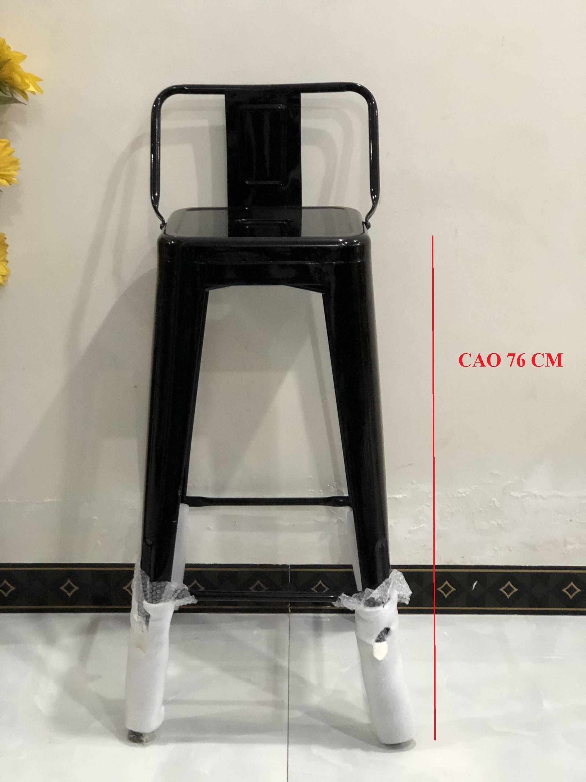 Ghế bar, ghế quầy bar sắt sơn kiểu hiện đại VIMOS