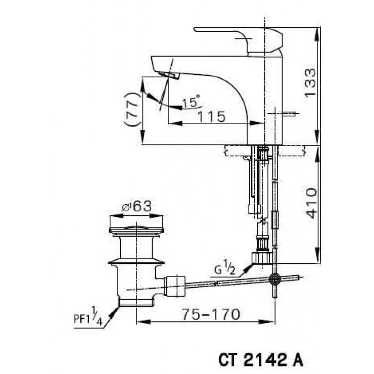 Vòi chậu / lavabo COTTO gật gù nóng lạnh CT2142A