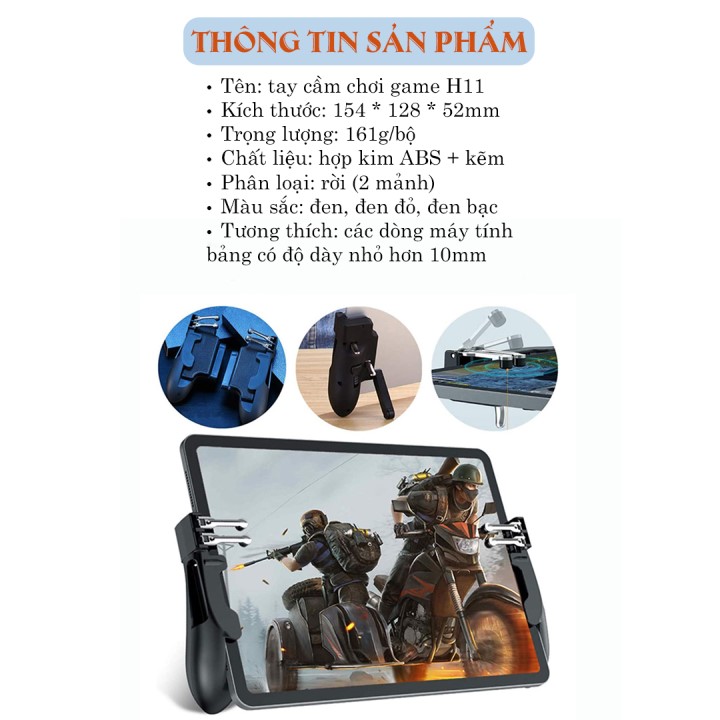 Tay cầm chơi game H11 cho ipad máy tính bảng tay cầm chơi game 6 ngón pubg ros liên quân