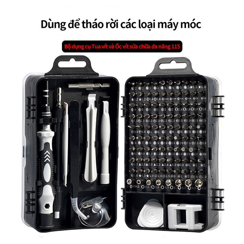 Bộ tuốc nơ vít đa năng Tua vít sửa chữa các đồ nhỏ Dụng cụ tháo rời laptop máy tính bàn tại nhà,Sản phẩm sử dụng chất liệu cao cấp, độ cứng cao, chống ăn mòn, gỉ sét, bền bỉ với thời gian.