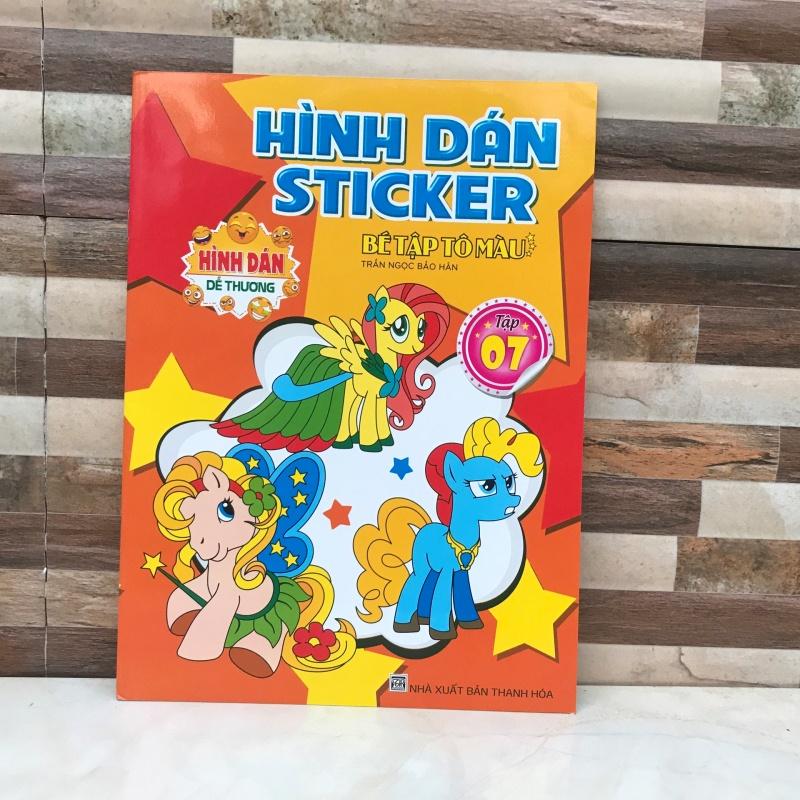 Hình dán STICKER bé tập tô màu