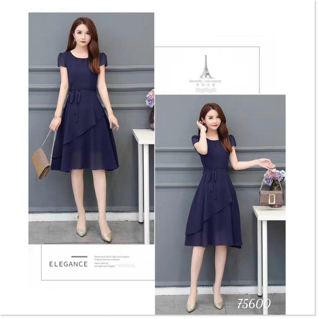 ĐẦM XÒE VOAN CHIFON NỮ CỰC SANG TRỌNG DÀNH CHO CÁC QUÝ CÔ THỜI TRANG MỚI KINGSHOP79