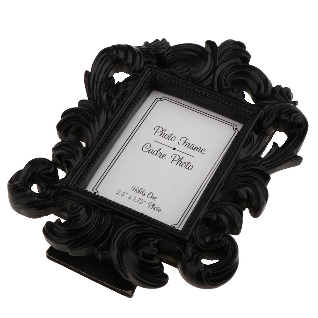 2-10pack Vintage Resin Photo Frame Picture Holder Home Table Decoration Black