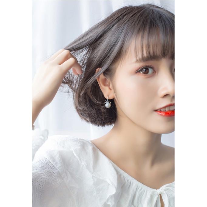 Khuyên tai bạc Ý s925 ruy băng thả đá E8267 - AROCH Jewelry