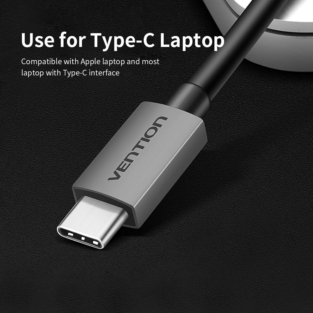 Bộ chuyển đổi VENTION Type-C sang HD/Bộ chuyển đổi USB-C 4K 3D Metal Shell/ Bộ chuyển đổi AV Thay thế cho Máy chiếu TV Macbook
