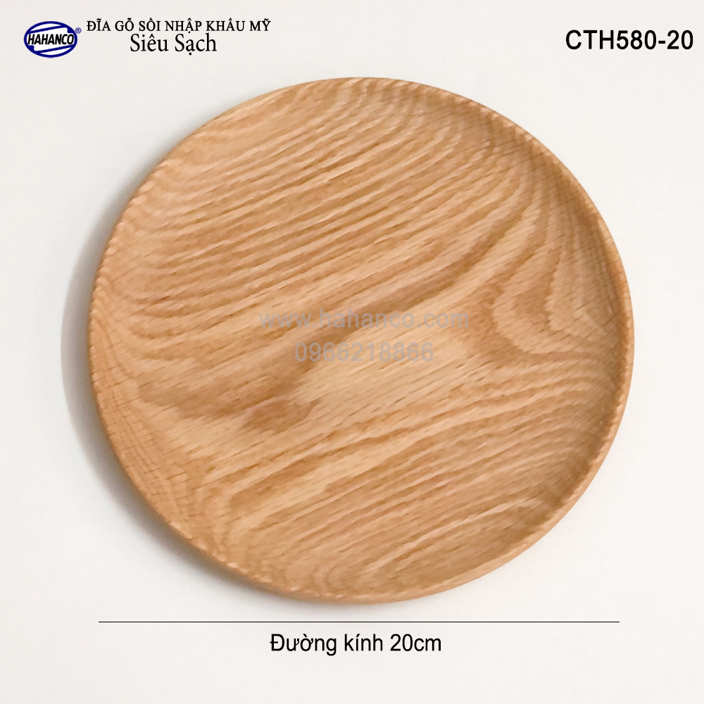 Đĩa gỗ Sồi nhập khẩu Mỹ nguyên khối (đủ Size) CTH580 - hàng Xuất Khẩu Châu Âu - đĩa bánh mì/trái cây/ bít tết/ pizza/ phụ kiện chụp ảnh, bày món ăn trong nhà hàng - Sang trọng trên bàn ăn - HAHANCO