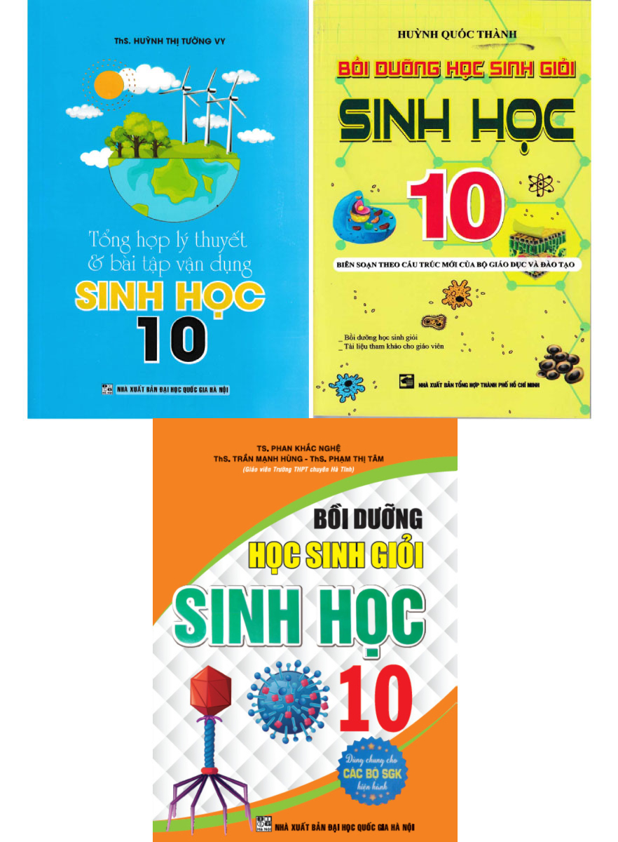 Combo Bộ Sách Bồi Dưỡng Học Sinh Giỏi Sinh Học 10 Huỳnh Quốc Thành - Phan Khắc Nghệ Bộ 3 Cuốn - Kv
