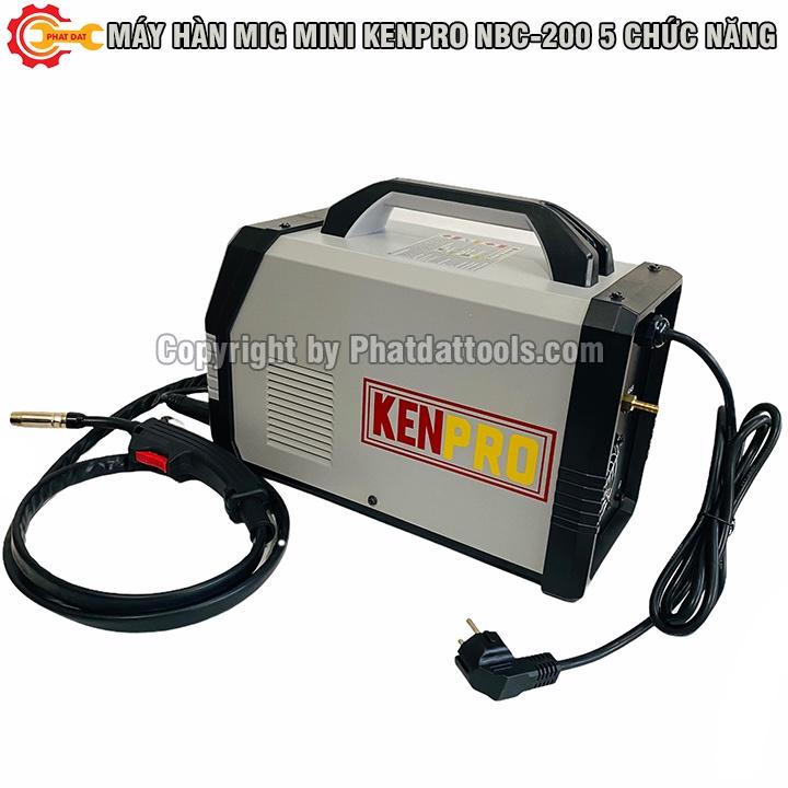 Máy Hàn Mig 5 Chức Năng Không Dùng Khí KENPRO NBC-200-Bảo Hành 12 Tháng-Đầy Đủ Phụ Kiện-Tặng Kèm Cuộn Hàn Lõi Thuốc 1kg