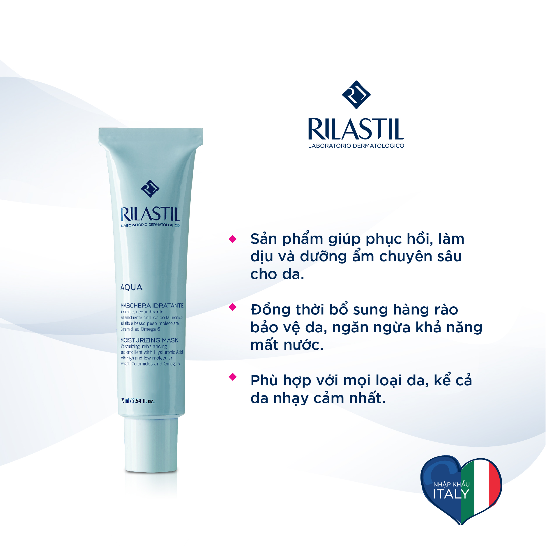 Mặt nạ cấp ẩm - RILASTIL AQUA MOISTURIZING MASK