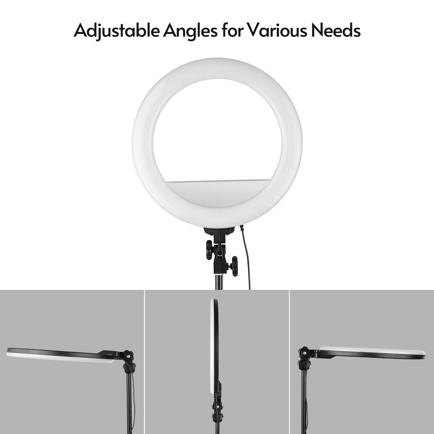 Đèn 14 inch / 36 cm Video LED Ring Light 13W 3000-6500K Có thể thay đổi độ sáng 10 cấp độ CRI90