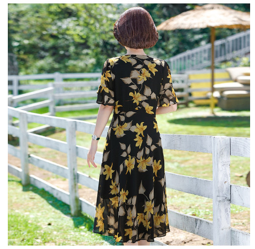 Đầm Hoa Mềm Mát Thời Trang Cho Mẹ VH81 - Hàng Quảng Châu Cao Cấp