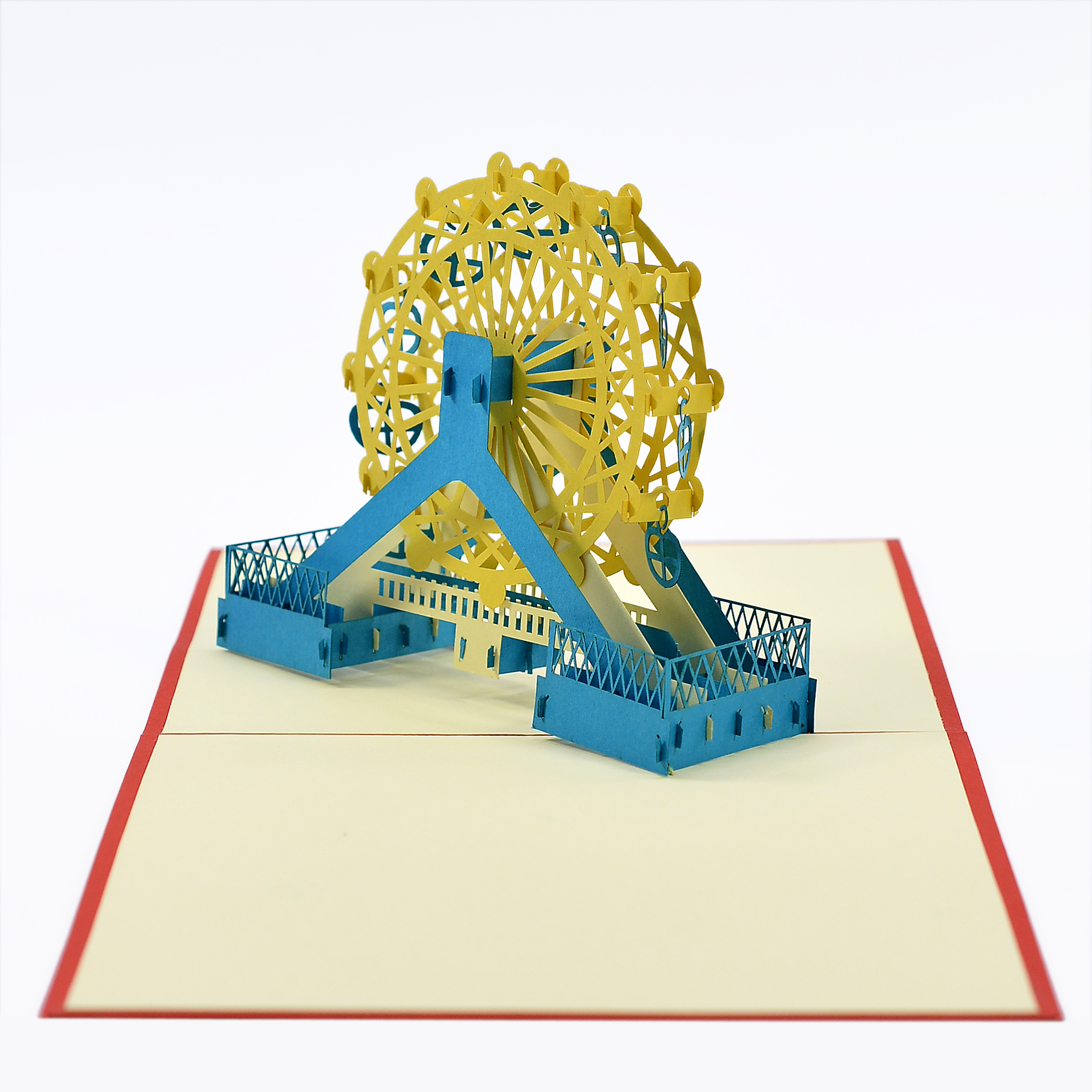 Thiệp nổi 3D vòng quay mặt trời, 3D pop-up card - phù hợp làm quà tặng các dịp lễ, sinh nhật, size 15x15cm FB047