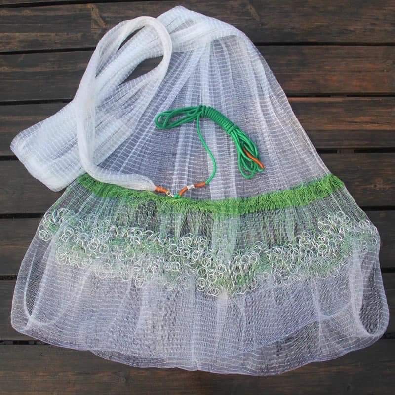 Chài Bắt Cá Nhập Khẩu Thái Lan Mắt Mau 2cm Chân Xích Chất Liệu Cước Cao Cấp Siêu Bền