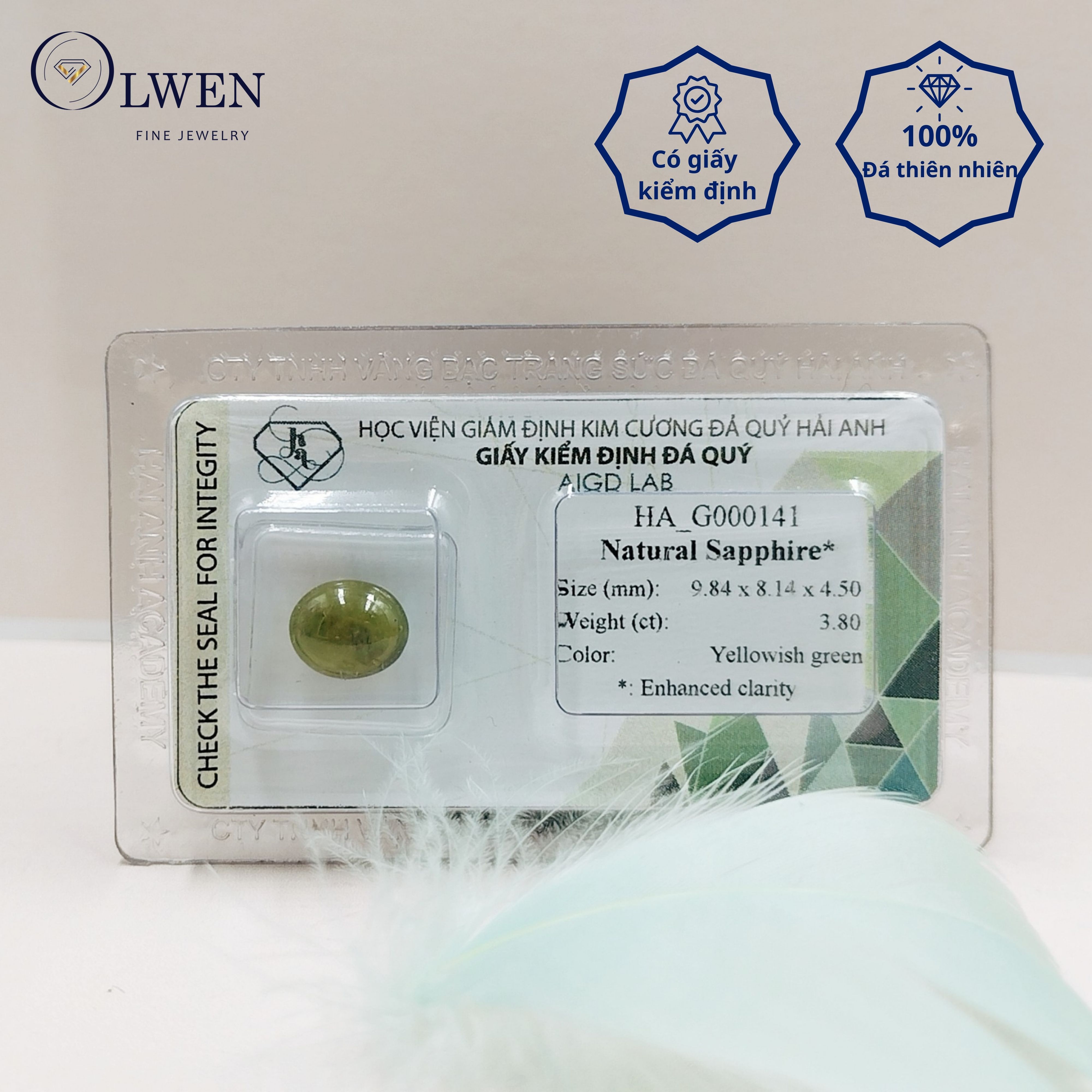 Viên đá Sapphire thiên nhiên HA-G000141