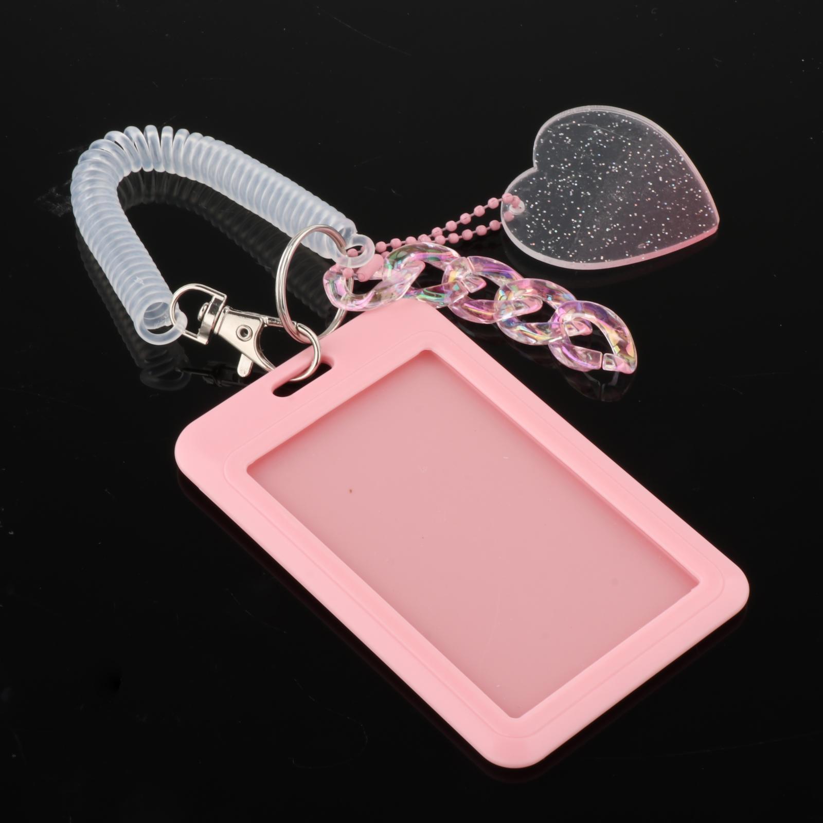 Durable Photocard Holder Keychain Clear Window for Suitcase Backpack Pictures Kids