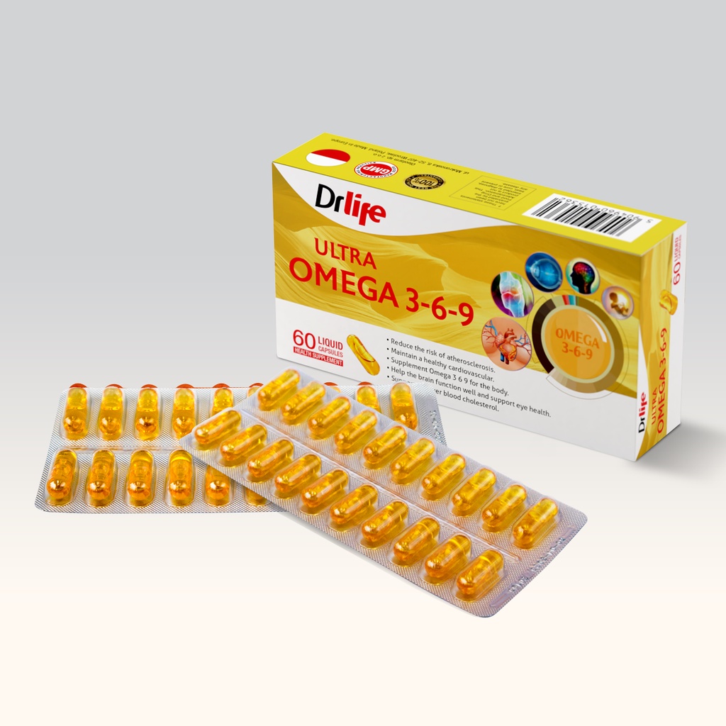 Omega 369, Viên Uống Hỗ Trợ Bổ Não, Sáng Mắt, Khỏe Tim Mạch Dr.Life Ultra Omega 369 – Dr.Life