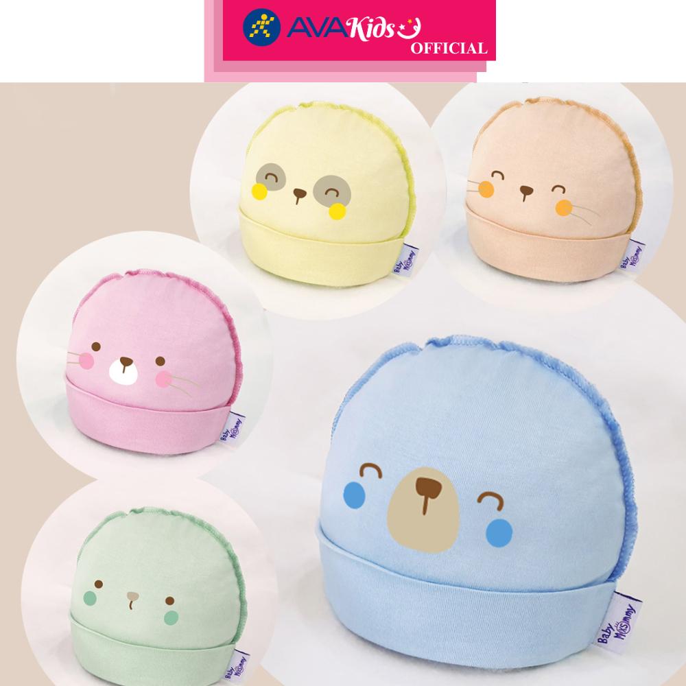 Set nón, bao tay bao chân BabyMommy in hình thú - Màu ngẫu nhiên (0 - 3 tháng)