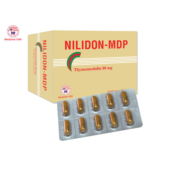 Vien uống NILIDON - Tăng cường hệ miễn dịch, phòng giảm viêm đường hô hấp trên do sức đề kháng kém - Hộp 100 viên nang - Mediphar sản xuất chuẩn GMP