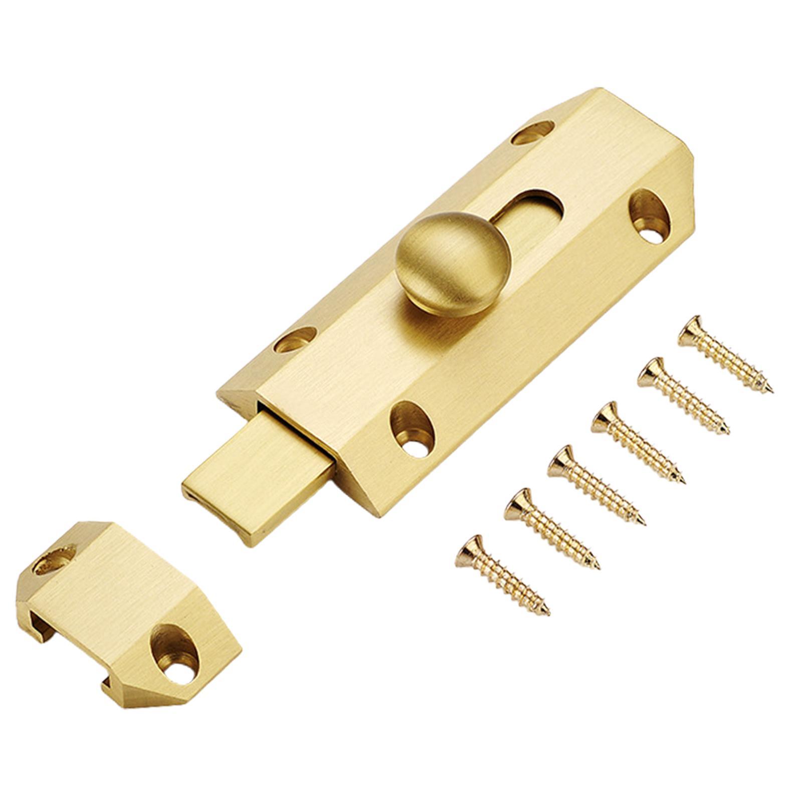Multiunction Door Security Slide Lock Latch Thickened Rustproof Heavy Duty Brass Door Lock