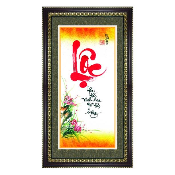 Tranh thư pháp Tài Lộc, tranh chữ treo tường nhà hàng, khách sạn