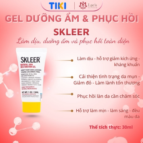 Gel Dưỡng Ẩm &amp; Làm Dịu Da - Skleer Natural Skin Restoration Gel 30ml