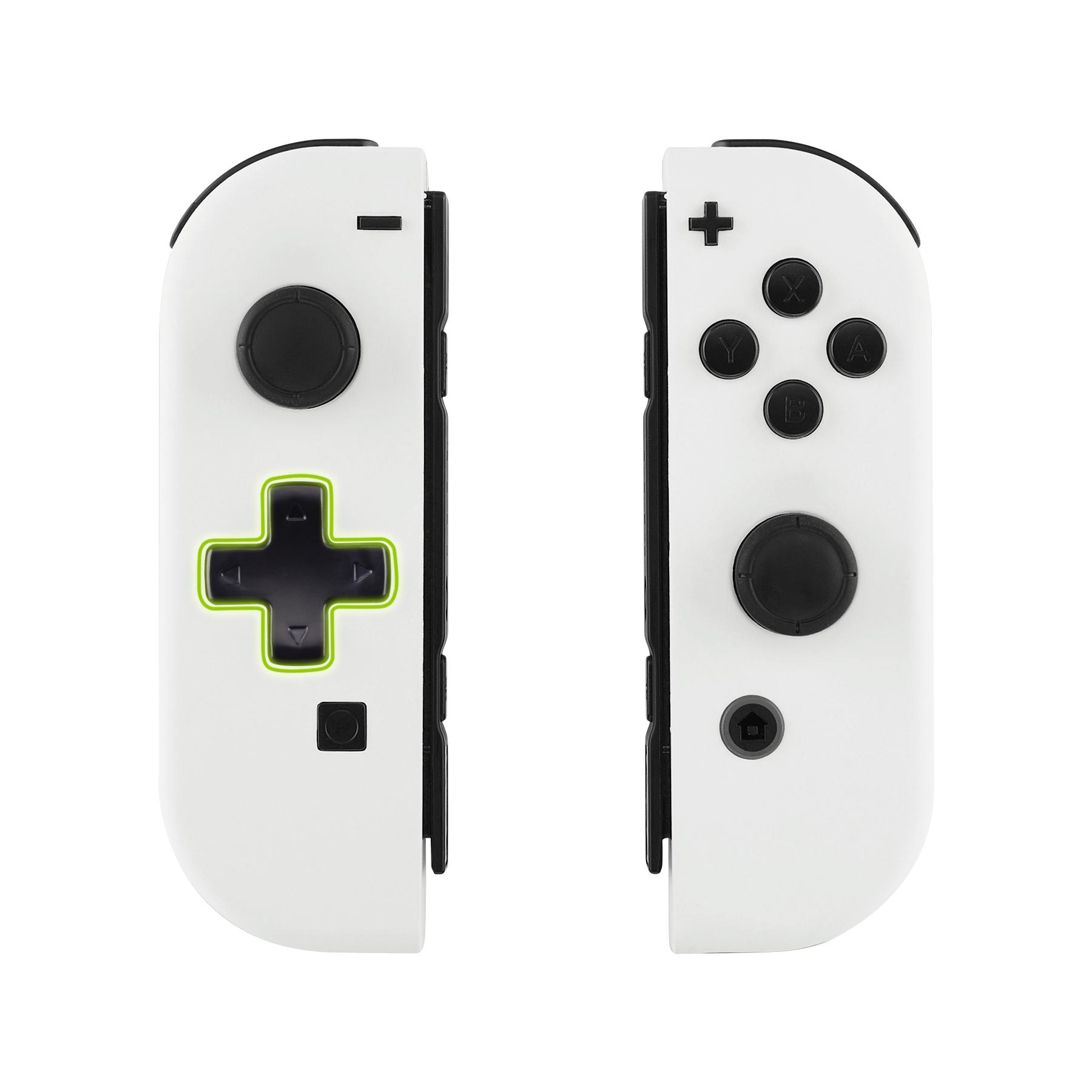 Vỏ bộ điều khiển trắng cảm ứng cực đoan  với các nút đặt đầy đủ cho Nintendo Switch Joycon