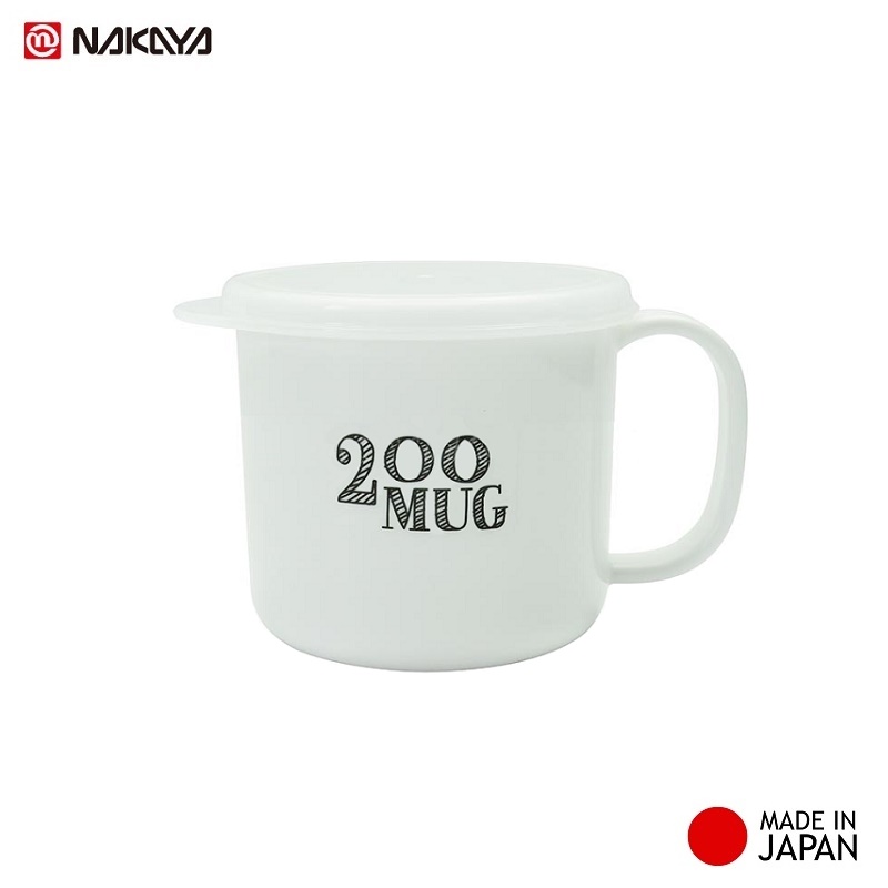 Cốc nhựa nắp mềm dành cho bé Nakaya 200ml  có quai cầm tiện lợi ( Màu trắng ) - hàng nội địa Nhật Bản
