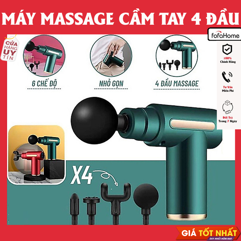 Máy Massage Cầm Tay Mini, Máy Massage Toàn Thân 6 Cấp Độ - Máy Đấm Lưng Đa Năng, Tiện lợi Giao Màu Ngẫu Nhiên Hàng Nhập Khẩu