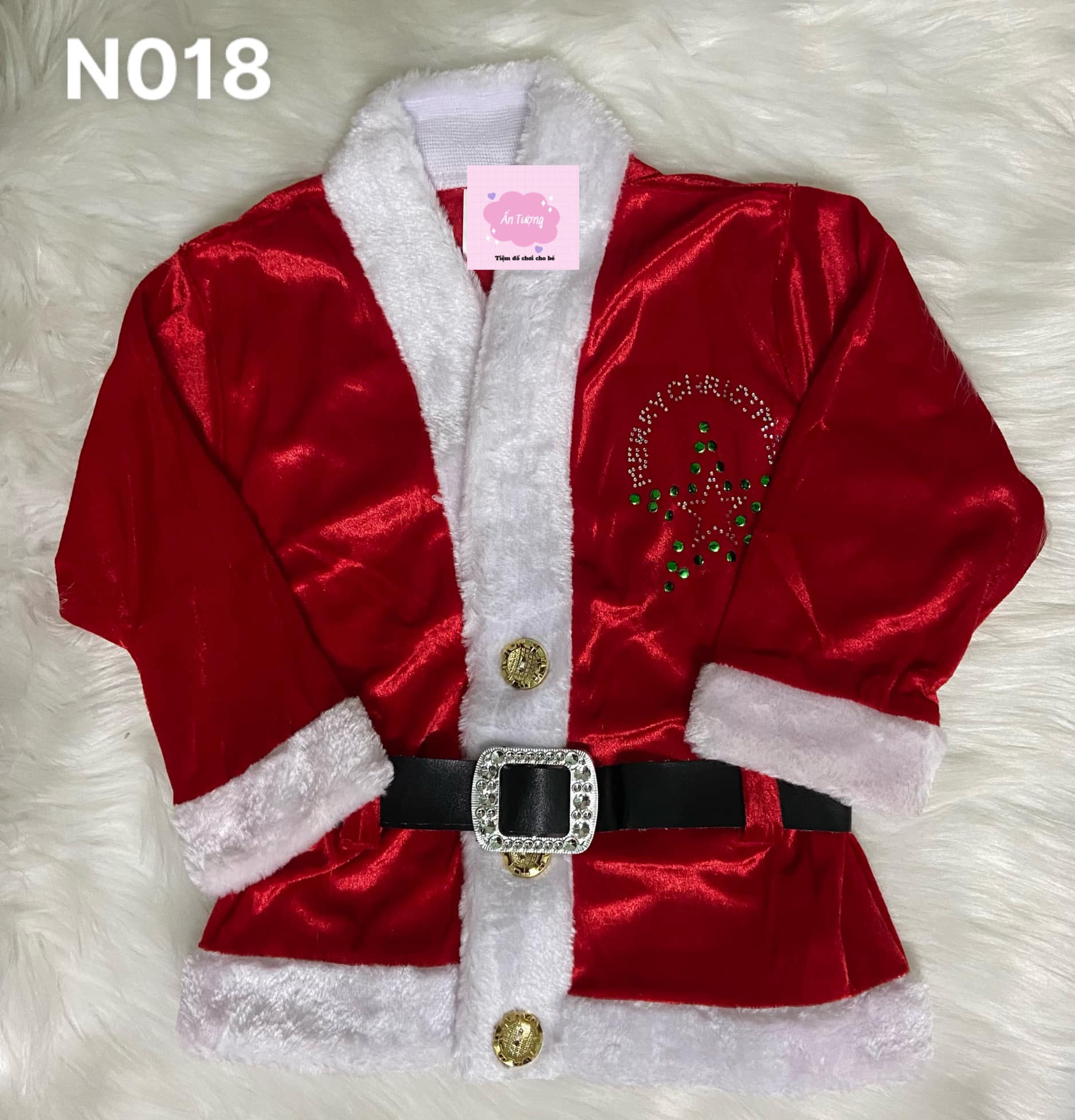 Bộ quần áo ông già Noel cho bé trai - Hóa trang lễ giáng sinh - Phụ kiện hóa trang Noel