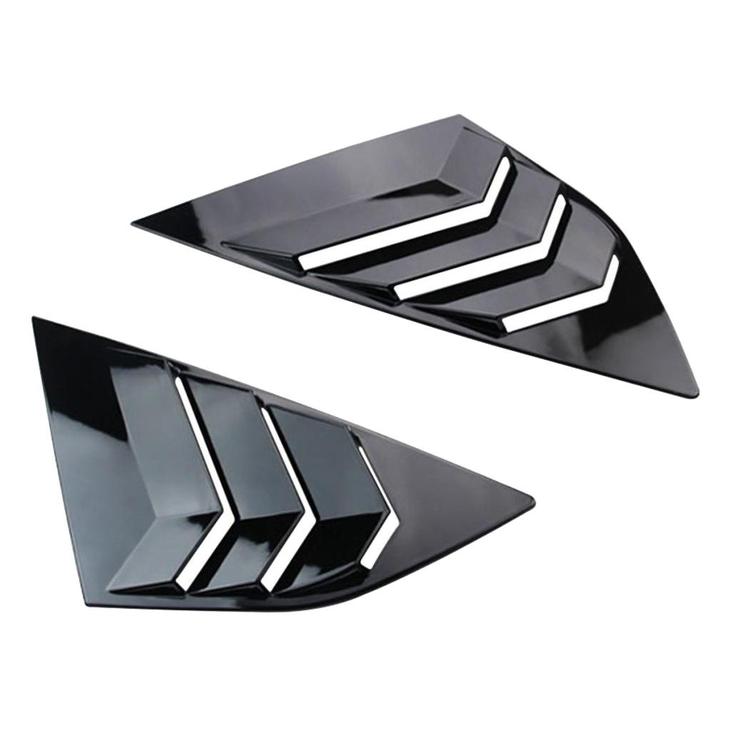 Pair Car Window Blinds Side Trim Decoration for Ford Focus ST RS MK3 2012-18